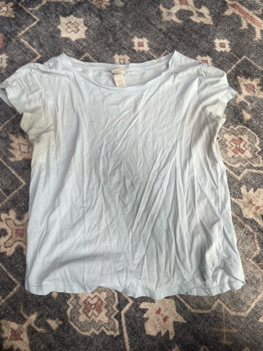 H&M Light Blue Short Sleeve Crewneck Tee